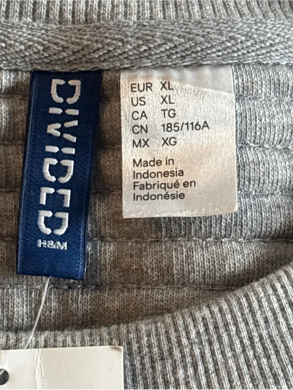 H&M Divided Crewneck Sweatshirt Grey Men's Size X-Large Pullover New